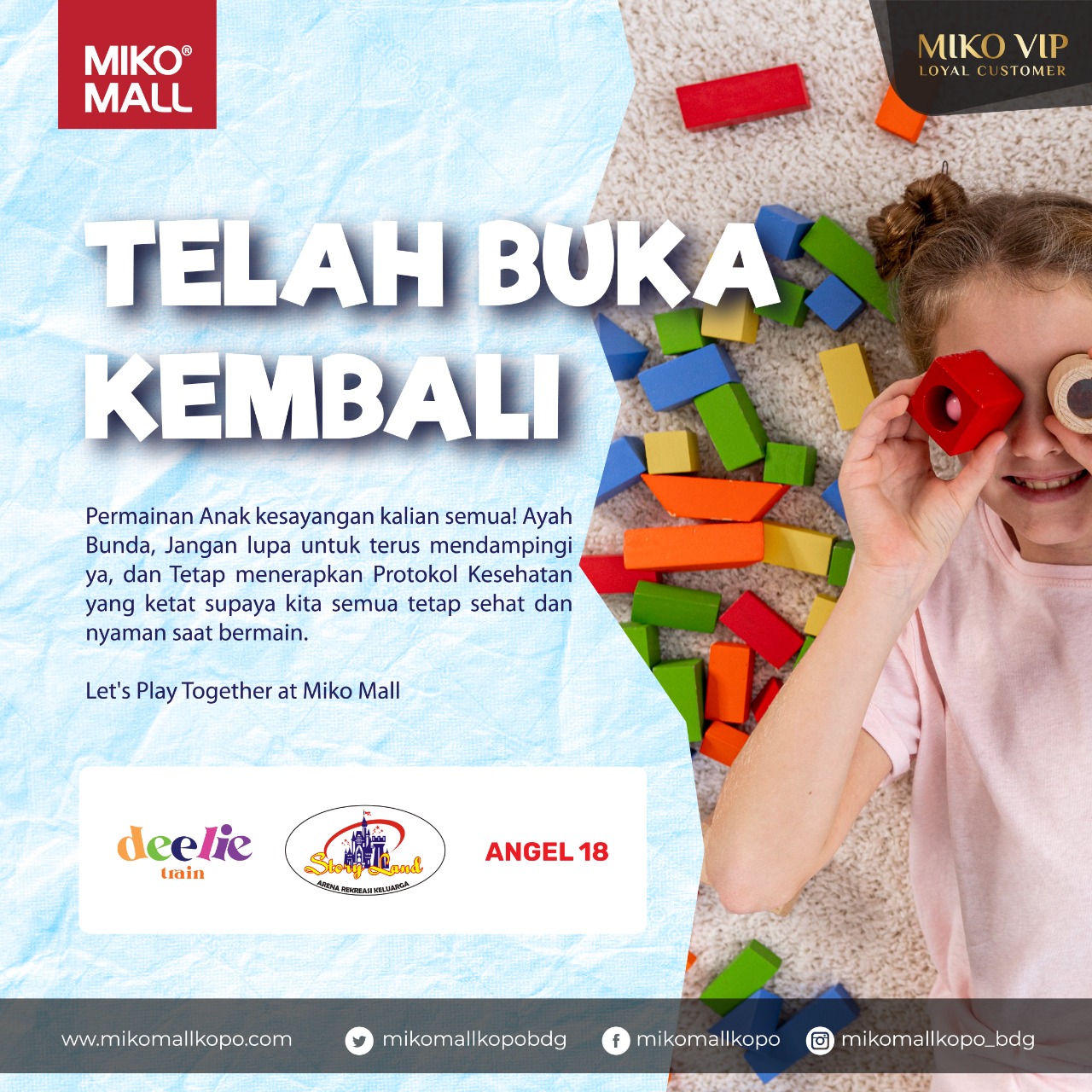 Read more about the article Permainan Anak di Miko Mall sudah Dibuka